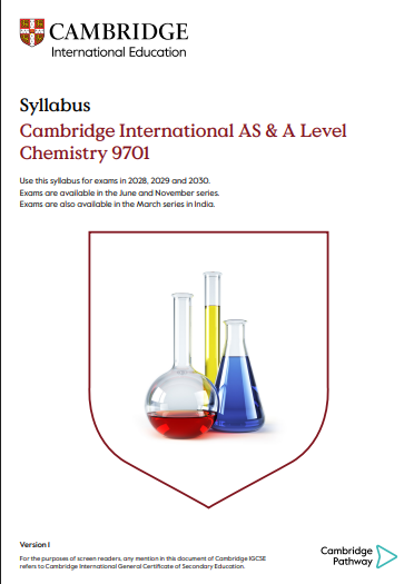 cambridge international as and a level chemistry (9701)